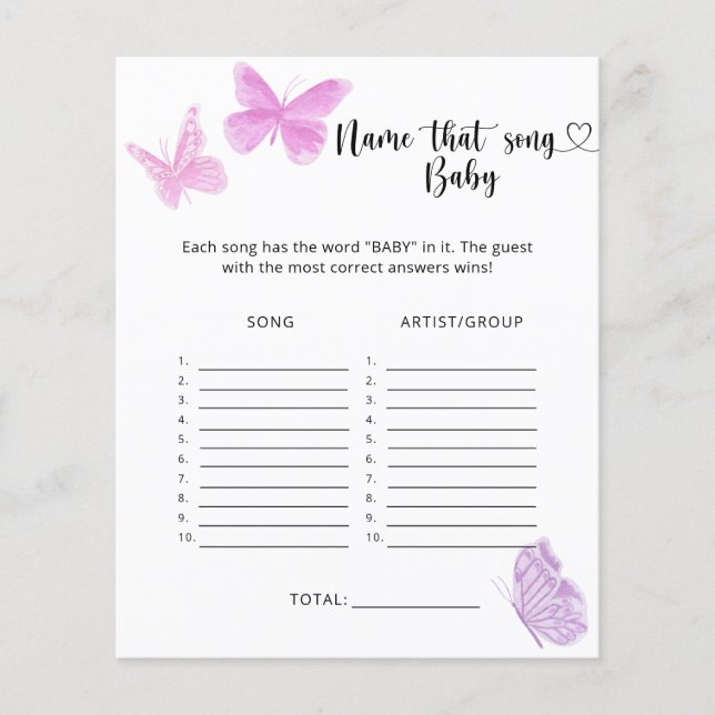 Little Butterflies - Name dieses Baby Song (Vorderseite)