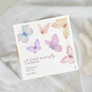 Little Butterfly Girl Babydusche Niedlich Serviette