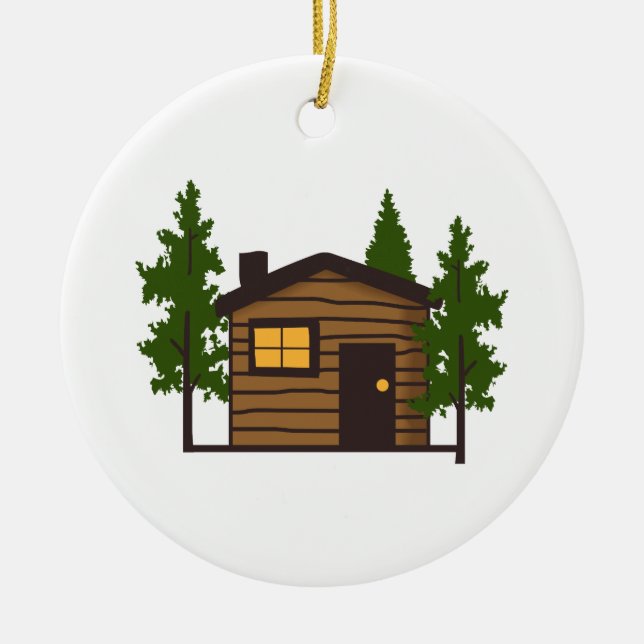 Little Cabin Keramik Ornament (Vorne)