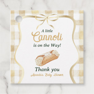 Little Cannoli Neutral Beige Italienische Babypart Geschenkanhänger