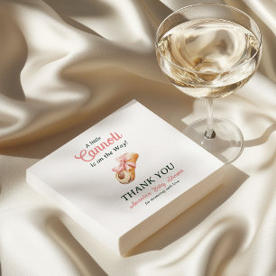 Little Cannoli Rosa Schleifen Mädchen Italienische Serviette