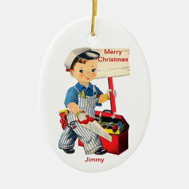 Little Carpenter ornament Retro design (Vorne)