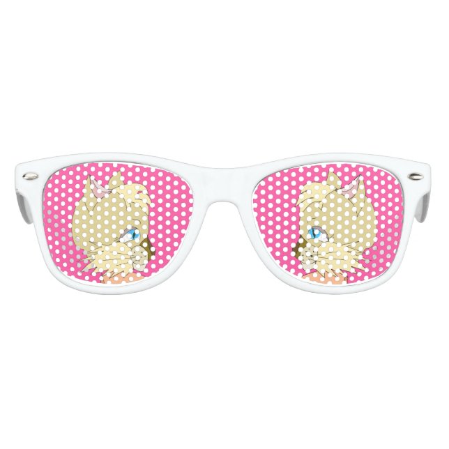 Little Cat Sunglasses Pink Partybrille (Vorderseite)