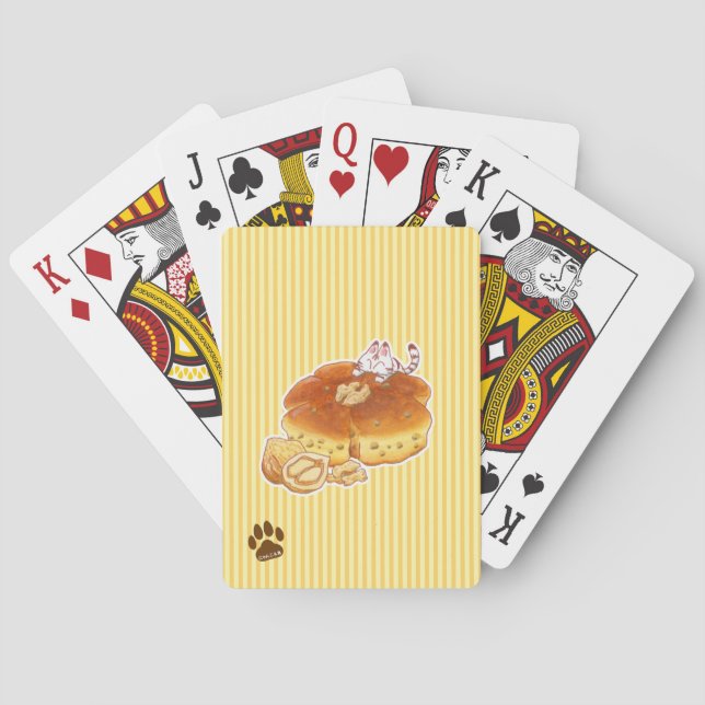 Little Cat & Walnut bread Classic トランプ Spielkarten (Rückseite)