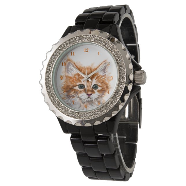 Little Cat Watch I Liebe Haustiere Armbanduhr (Schrägansicht)