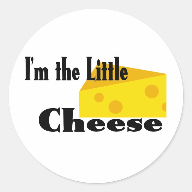 Little Cheese Runder Aufkleber (Vorderseite)