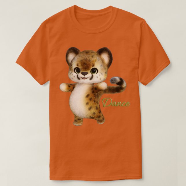 Little Cheetah cat Dancing T-Shirt (Design vorne)