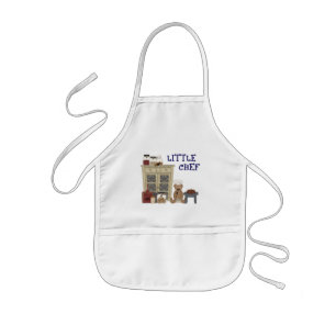 Little Chef Teddy Bear Country Primitive Kitchen Kinderschürze