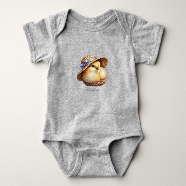 Little Chick Blue Ribbon Baby Bodysuit Strampler (Vorderseite)