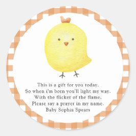 Little Chick - Chandelle de prière étiquette