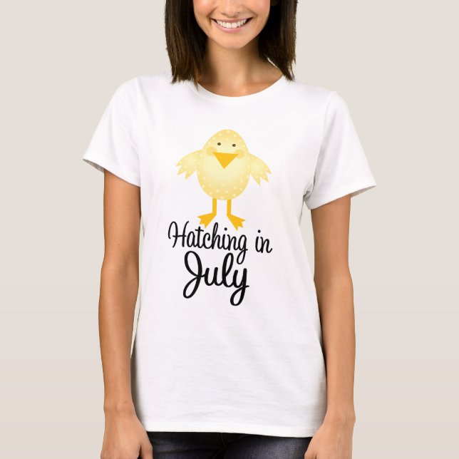 Little Chick fällig im Juli Maternity Shirt (Vorderseite)