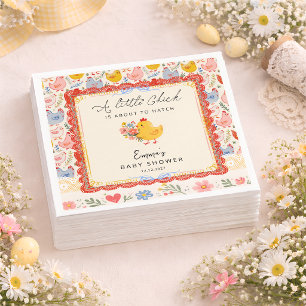 Little Chick Farm Hühner Mädchen Baby Shower Serviette