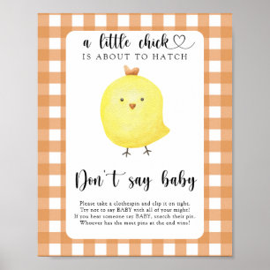 Little Chick Ne dites pas Poster bébé