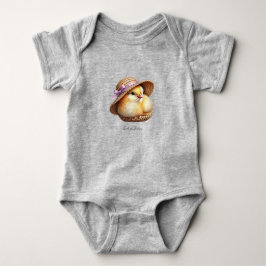 Little Chick Pink Ribbon Baby Bodysuit Strampler