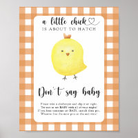 Little Chick Sag kein Baby Poster