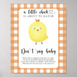 Little Chick Sag kein Baby Poster