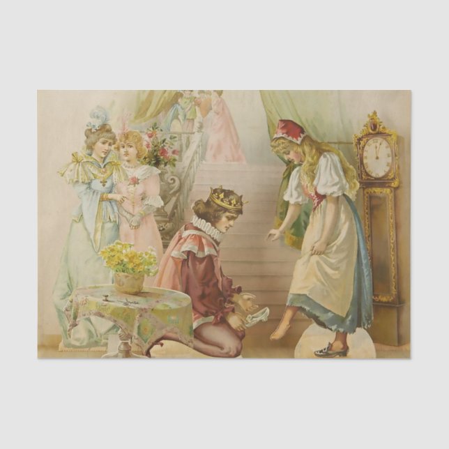 "Little Cinders" Märchenkunst von E S Hardy Seidenpapier (Vorderseite)