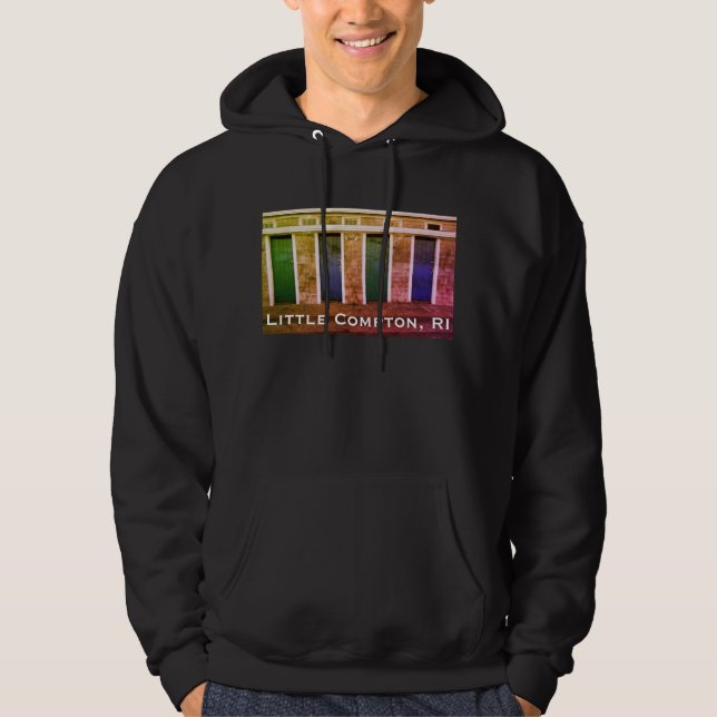 Little Compton, RI Coastal Beach Bath Houses (LC) Hoodie (Vorderseite)