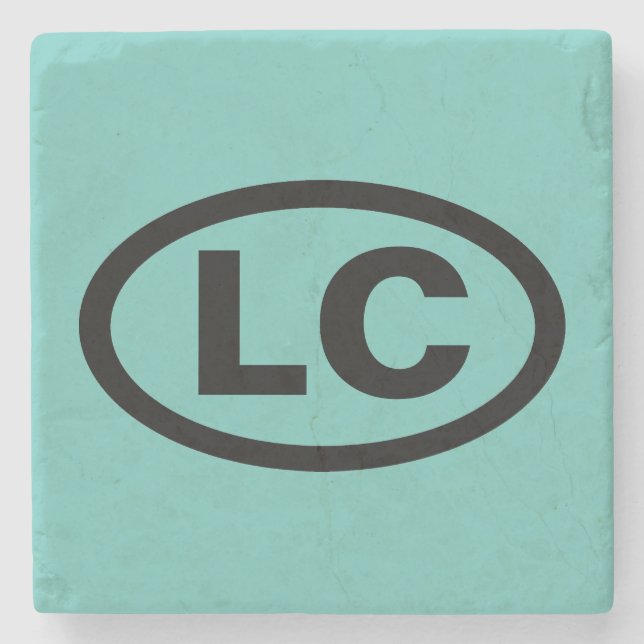 Little Compton, RI (Newport Landkreis Town) 'LC' Steinuntersetzer (Vorderseite)