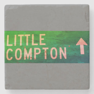 Little Compton, RI Vintage Schild Steinuntersetzer