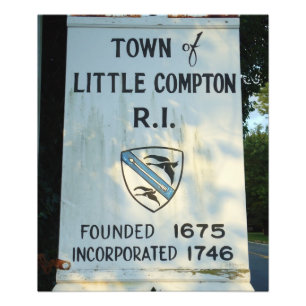 Little Compton, RI-Zeichen Fotodruck