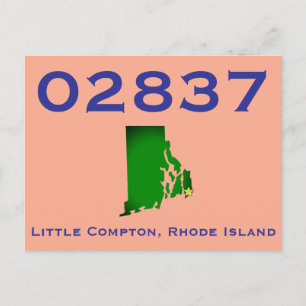 Little Compton, RI Zip Code - 02837 - Sakonnet, LC Postkarte