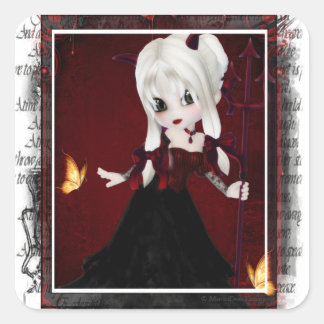 Little Cookie Devil Girl Design 2 Stickers