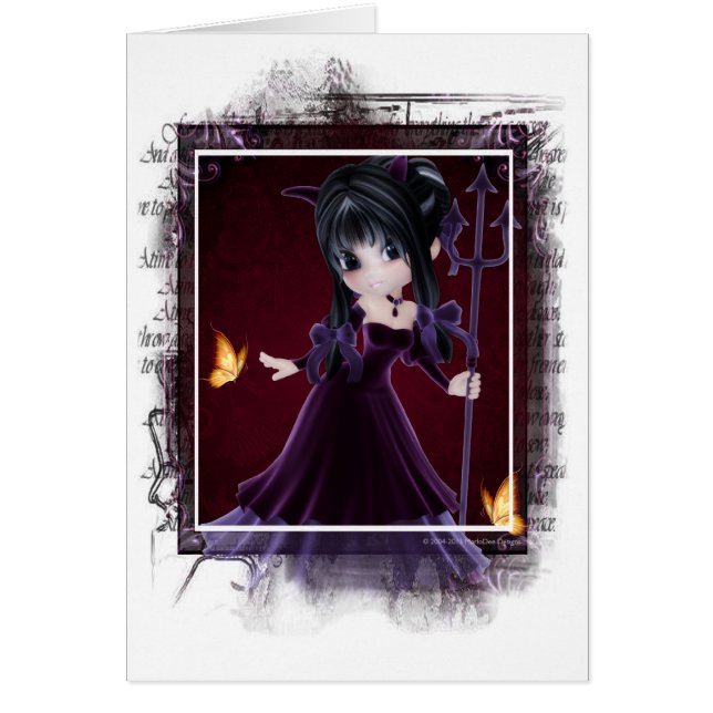 Little Cookie Devil Girl Design 6 Fantasy Card 2 (Vorne)