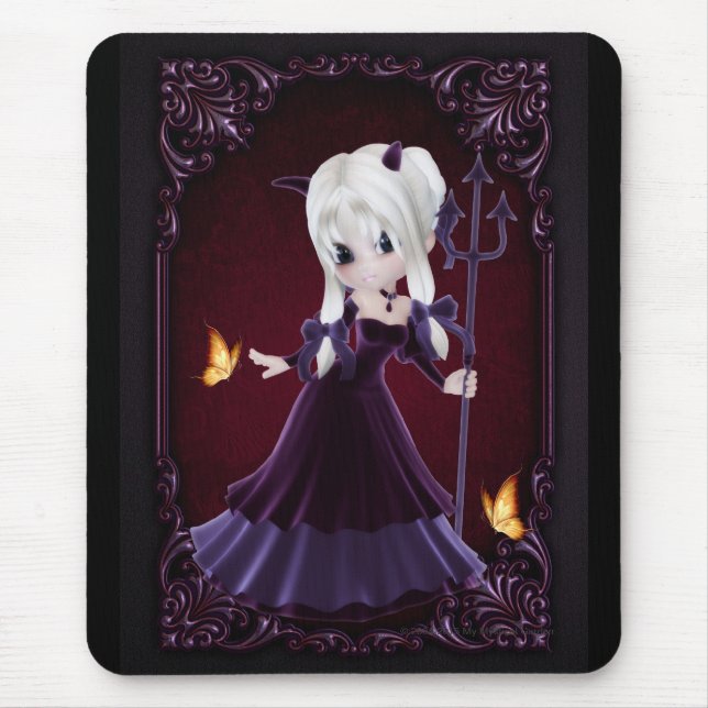 Little Cookie Devil Girl Design 7 Mousepad (Vorne)