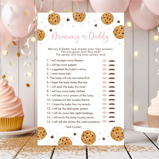 Little Cookie Pink Girl Mommy oder Daddy Shower Ga (Von Creator hochgeladen)