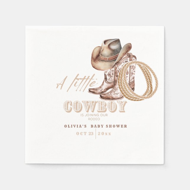 Little Cowboy Baby Dusche Serviette (Vorderseite)