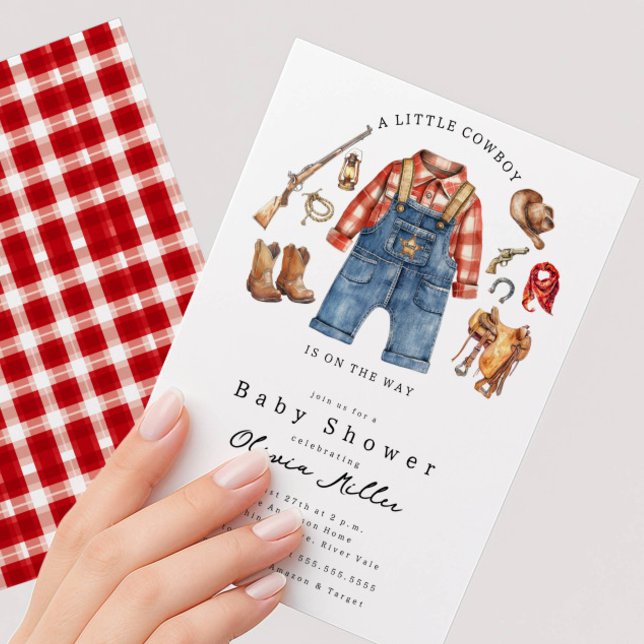 Little Cowboy Baby Shower Invitation Einladung (Von Creator hochgeladen)