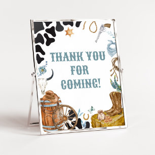 Little Cowboy Baby Shower Vielen Dank für Ihr Komm Poster