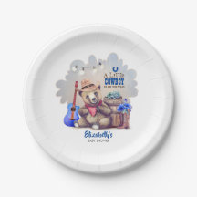 Little Cowboy Bear Baby Shower Country Thema