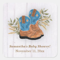 Little Cowboy Bootie Babydusche Weißholz
