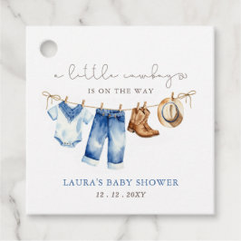 Little Cowboy Boy Baby Shower Geschenkanhänger