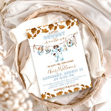 Little Cowboy Clothesline WildWest Boy Baby Shower
