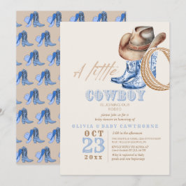 Little Cowboy First Rodeo Baby Dusche Einladung