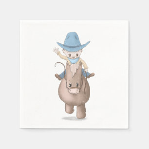 Little Cowboy Kids Western Geburtstagsparty Serviette