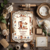 Little Cowboy Modern Western Rodeo Kinderdusche