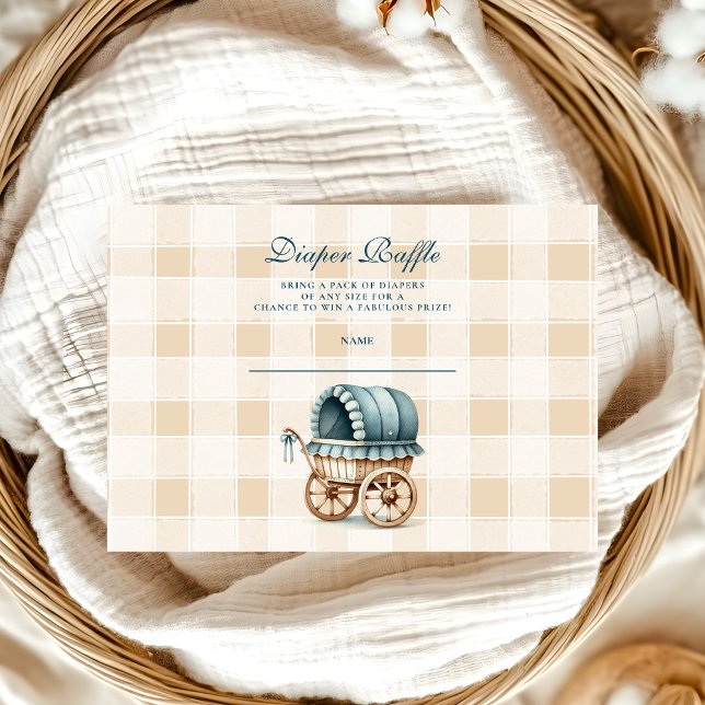 Little Cowboy Moderner Western Rodeo Diapper Raffl Begleitkarte (Von Creator hochgeladen)