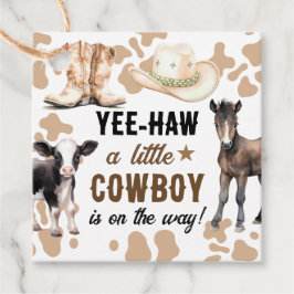 Little Cowboy Rodeo Baby Dusche Geschenkanhänger