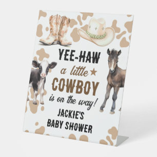 Little Cowboy Rodeo Baby Dusche Sockelschild