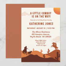 Little Cowboy Rustic Western Rodeo Kinderdusche