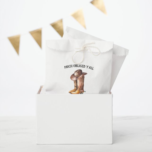 Little Cowboy | Rustikaler Western Baby Dusche Gef Geschenktütchen (Party)