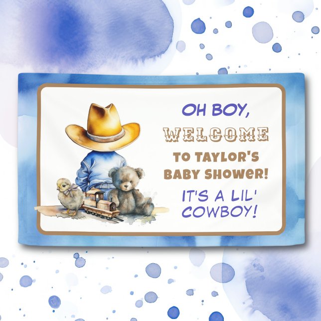 Little Cowboy Themed Baby Dusche Banner (Von Creator hochgeladen)
