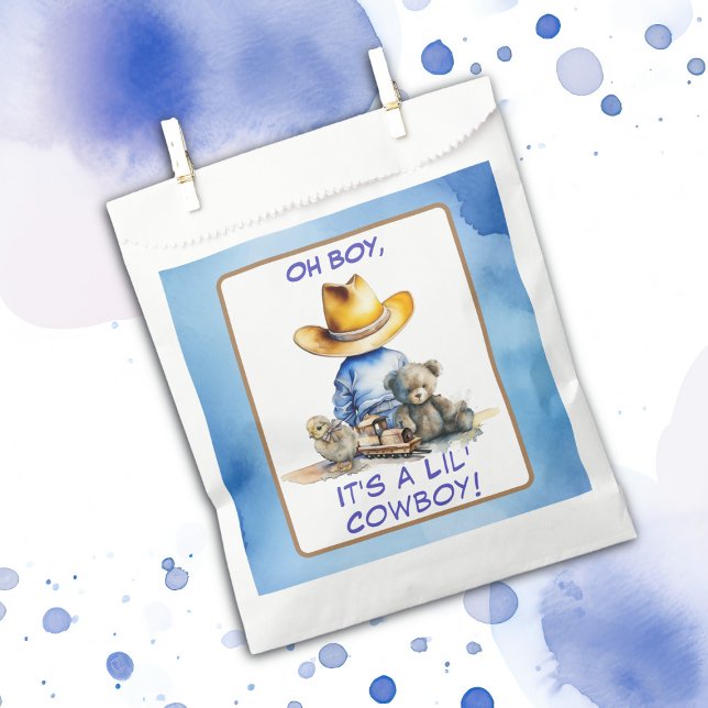 Little Cowboy Themed Baby Dusche Geschenktütchen (Von Creator hochgeladen)