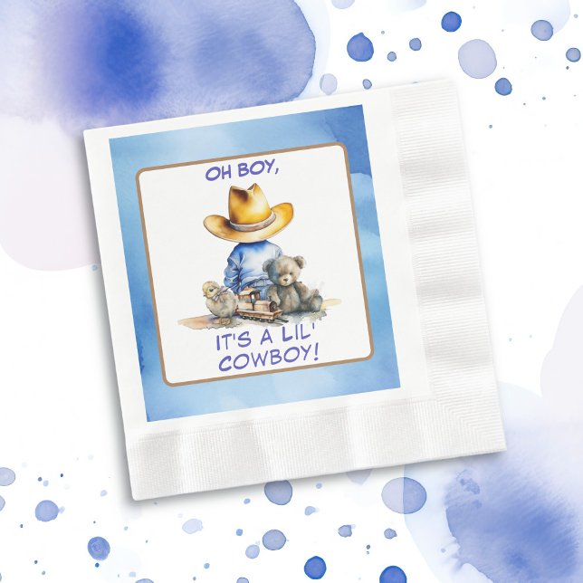 Little Cowboy Themed Baby Dusche Serviette (Von Creator hochgeladen)