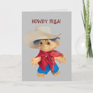 Little Cowboy Troll enfant garçon casquette Carte