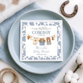 Little Cowboy Western Baby Shower Serviette